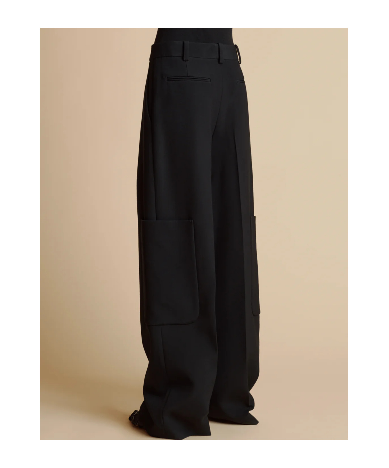Khaite High-waist Design Casual Pants In Black