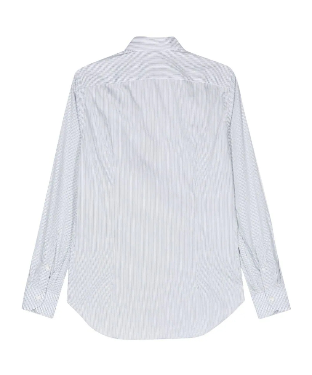 Canali Check-pattern Cotton Shirt In White