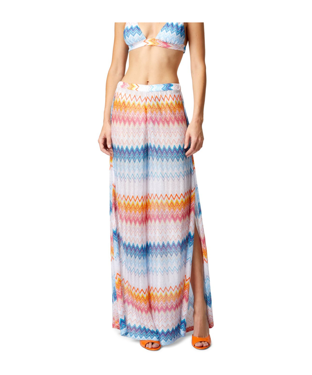 Missoni Herringbone Pattern Skirt In Multi