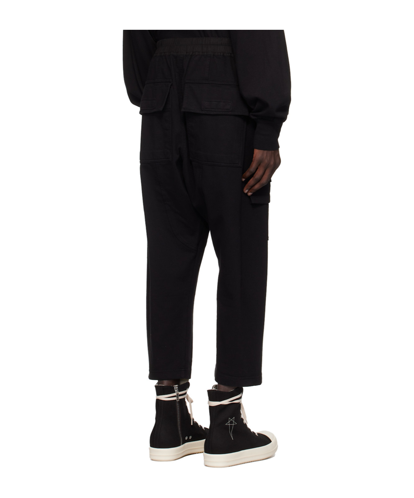 Rick Owens Drkshdw Drawstring Overalls In Black
