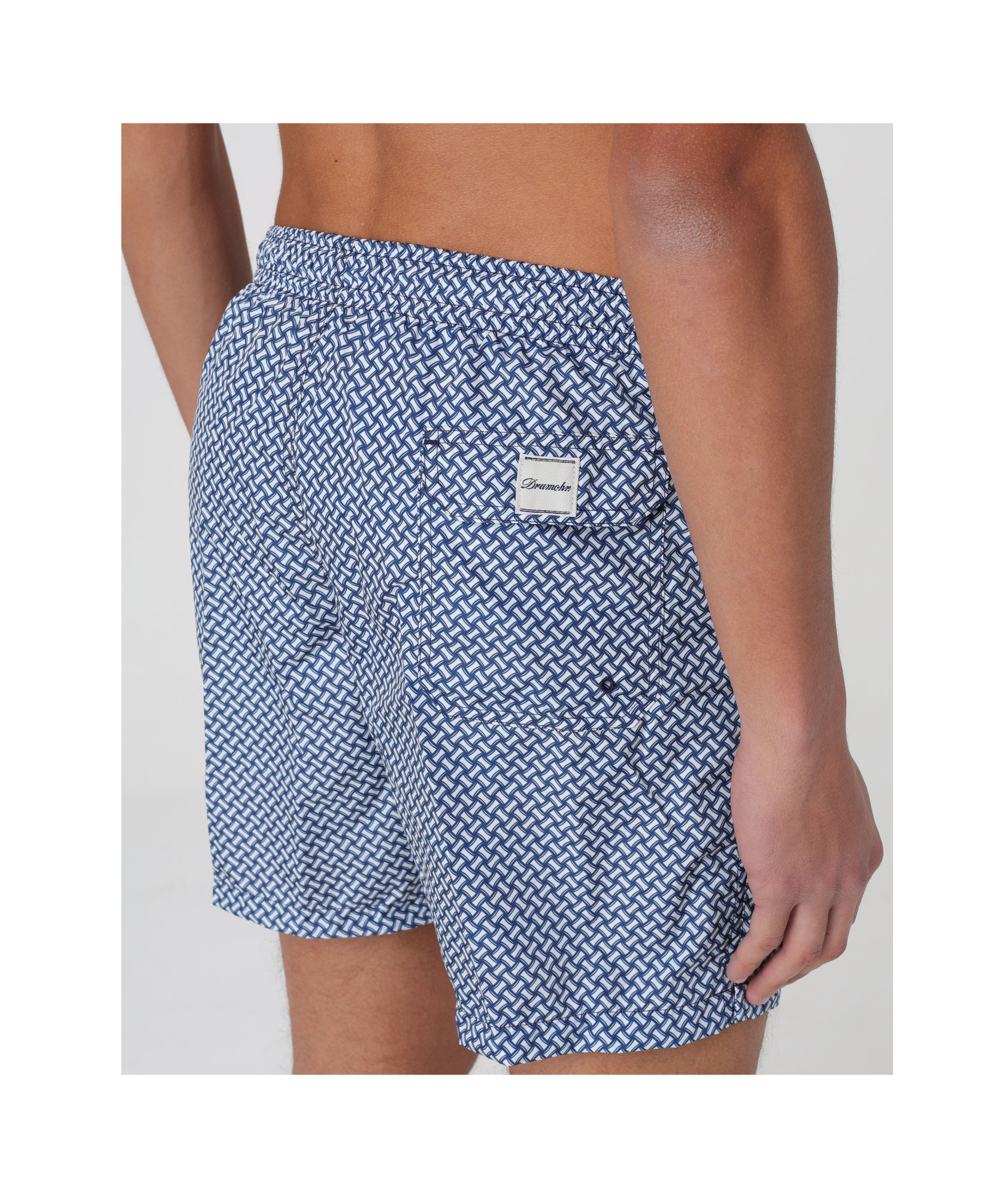 Drumohr Elastic Waist Swim Trunks In Multicolor
