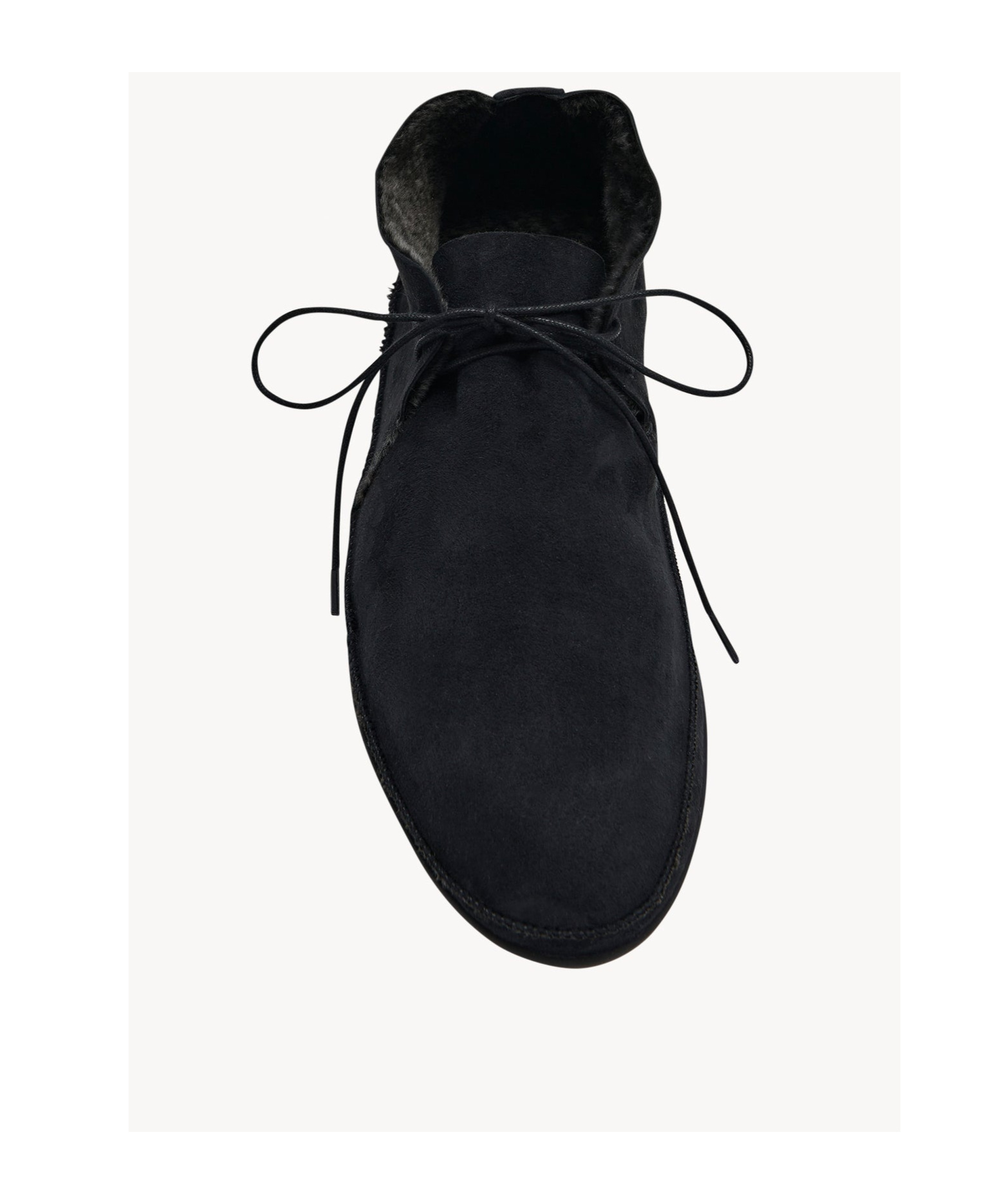 The Row Tyler Lace Up Suede Shoes In Black