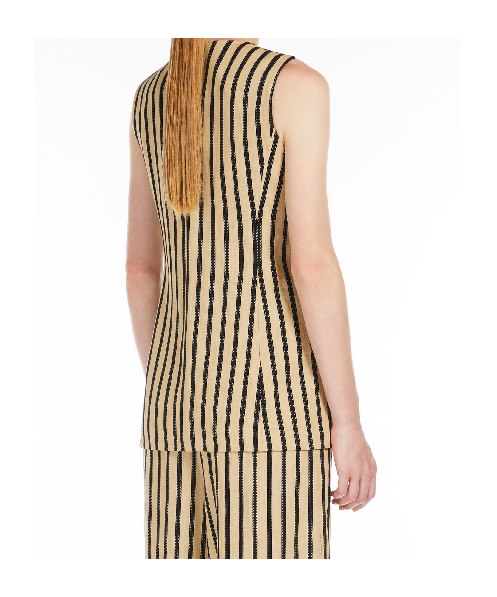 Max Mara Women's Rodeo Sleeveless Blazer Arena | Size 46 | 2511281012600004 In Nude