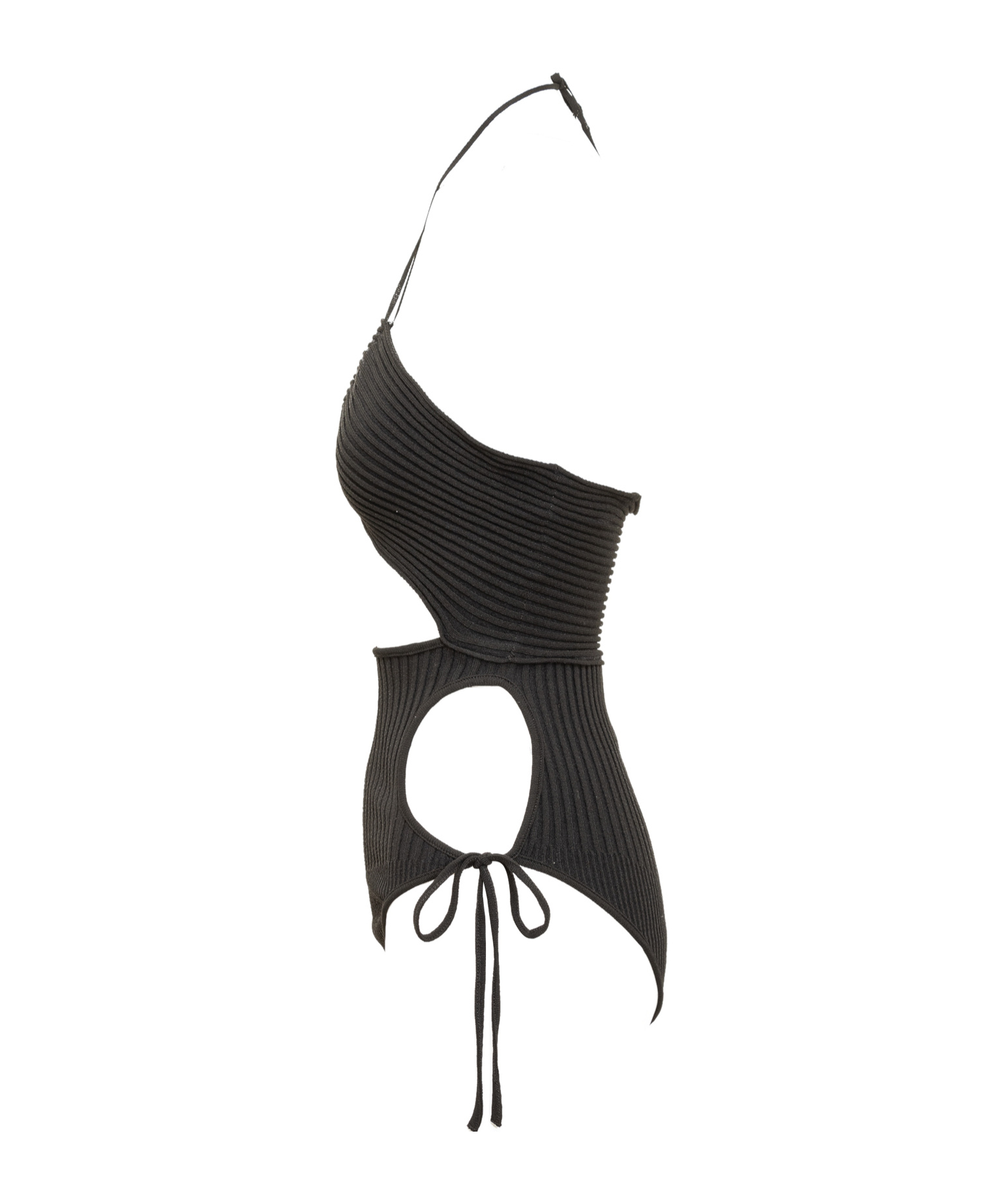 Andreädamo Andreādamo Cut-out Bodysuit In Black