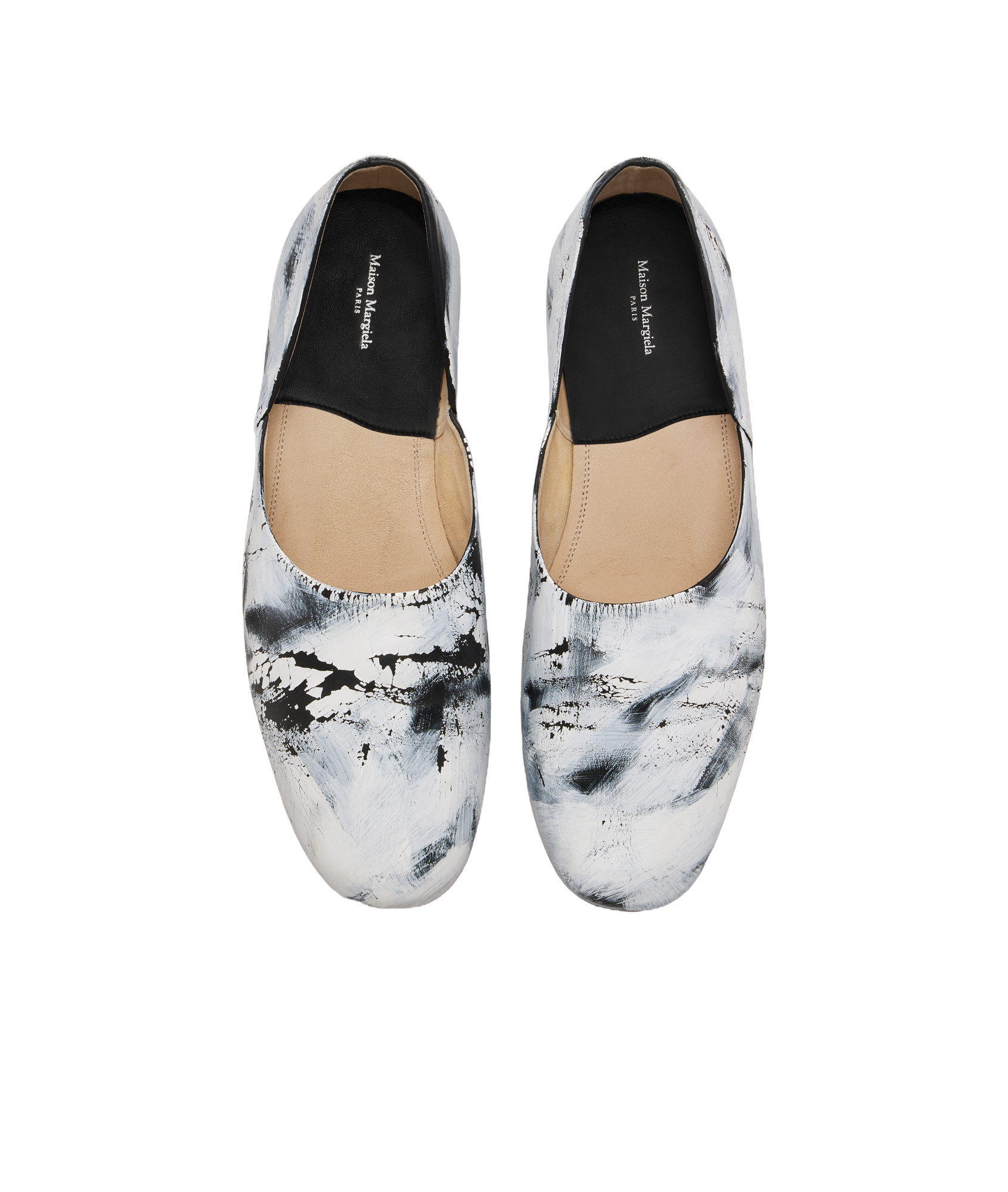 Maison Margiela Bianchetto Grecian Slippers Man Mat Bianchetto In Multicolor