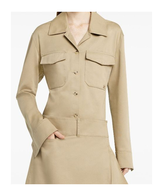 Shop Courrèges Cotton Shirt In Nude