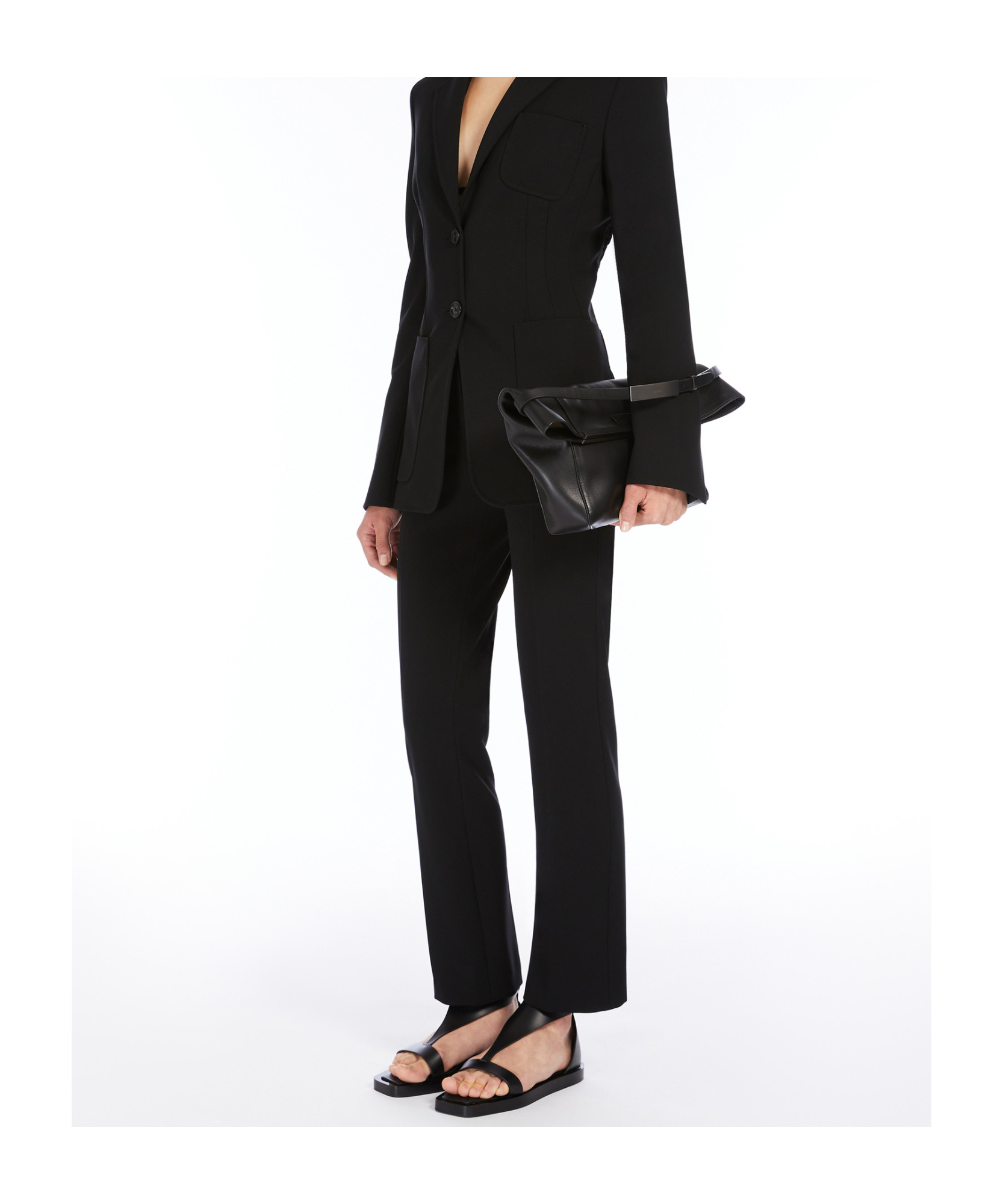 Max Mara Elastic Waist Sweatpants In Black