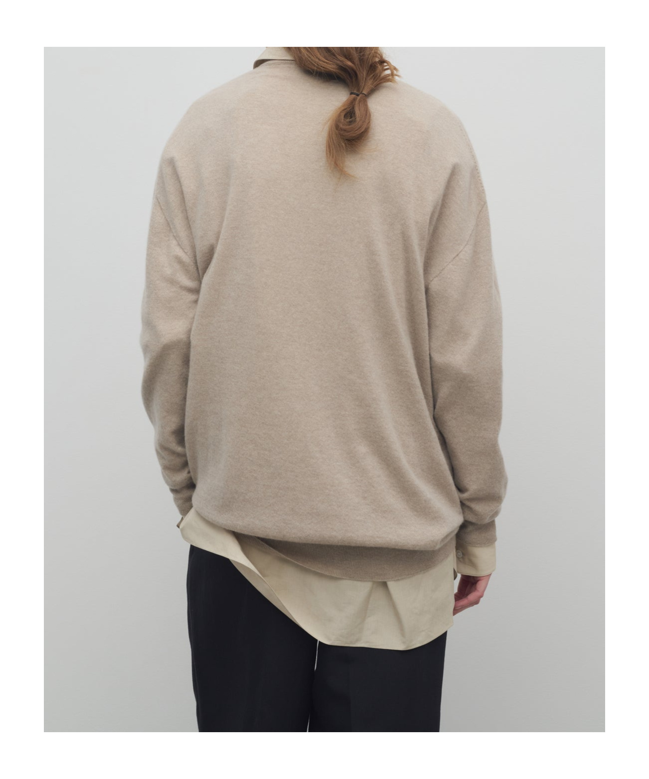 The Row Long-sleeved Cashmere Top In Nude