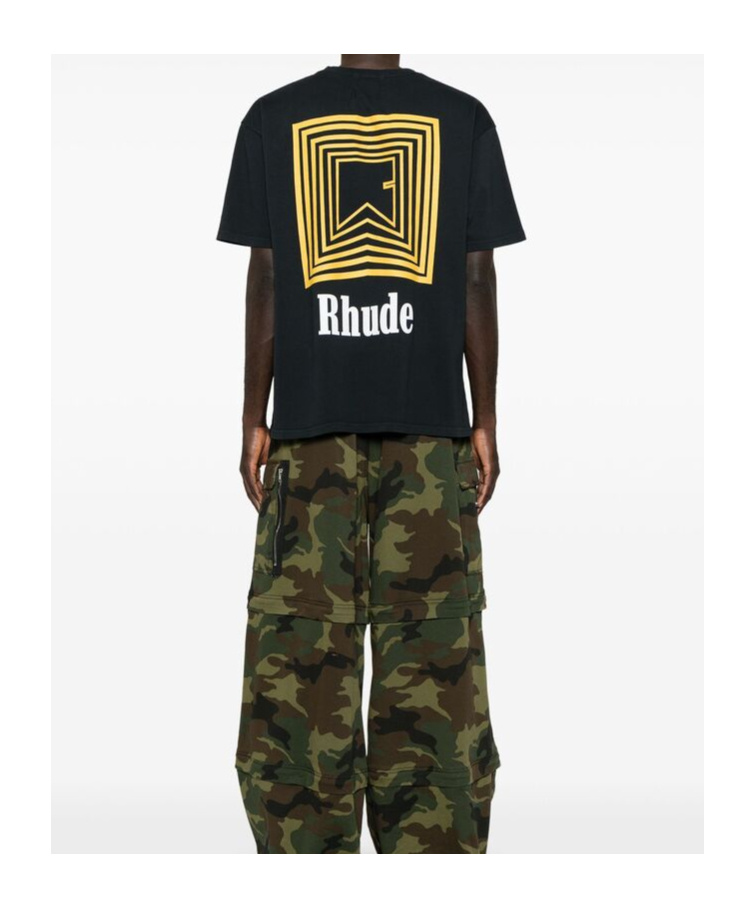 Rhude T-shirts And Polos Blue In Black
