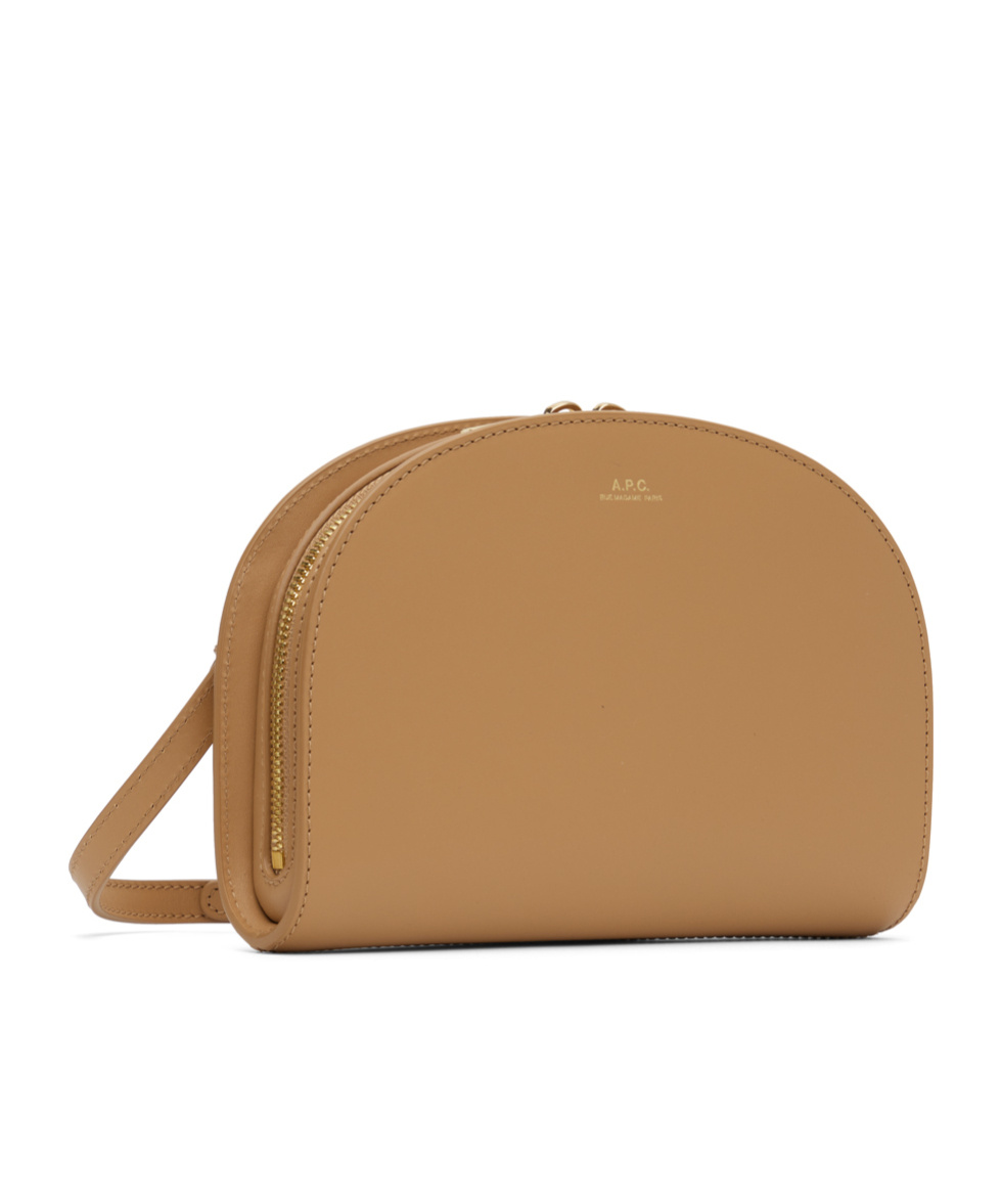 Apc Adjustable Shoulder Strap Logo Shoulder Bag In Brown