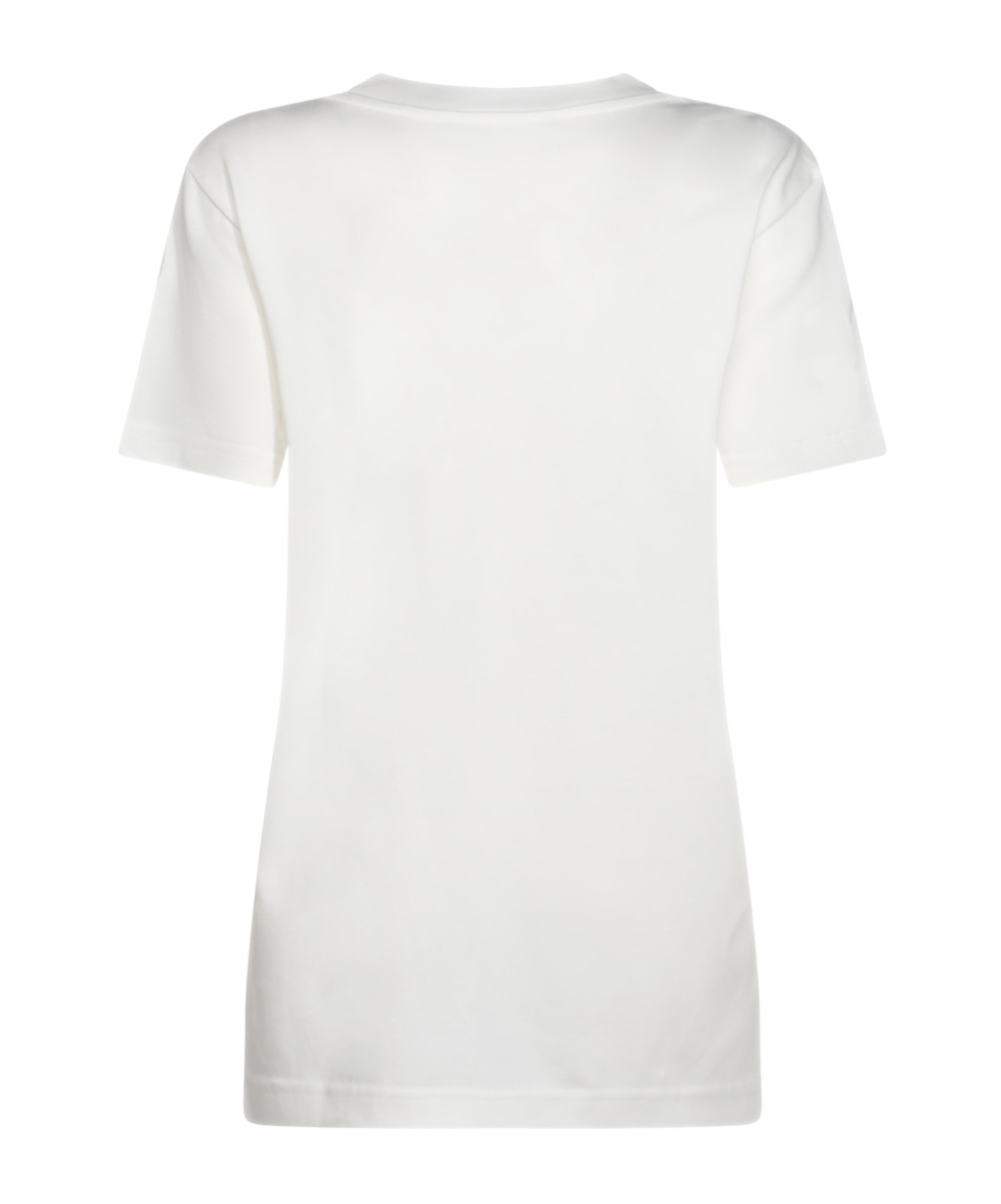 Blumarine Rhinestone-logo T-shirt In White