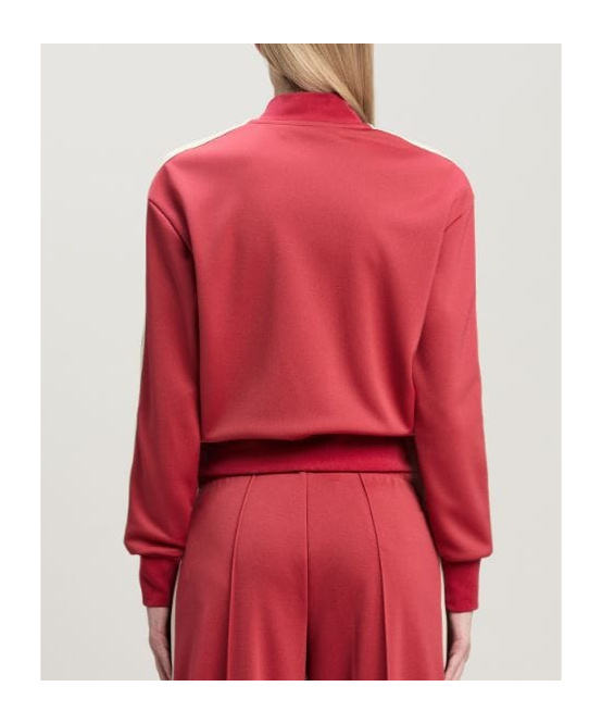 Palm Angels Red Classic Logo Track Bomber Jacket In Red