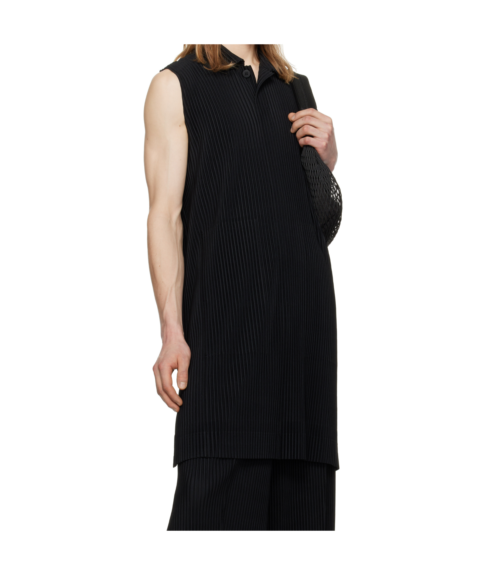 Issey Miyake Sleeveless Tops In Black