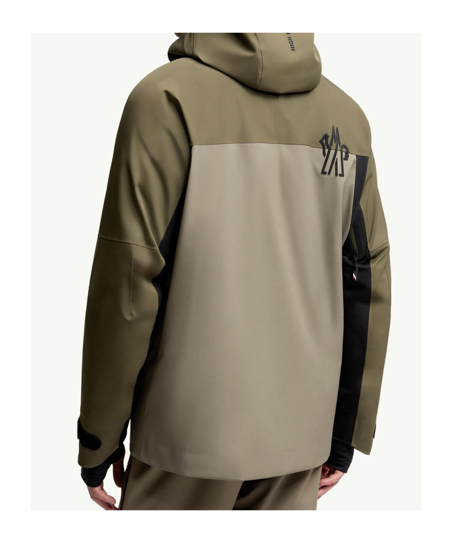 Moncler Padded Ski Jacket Featuring Removable Hood In Green