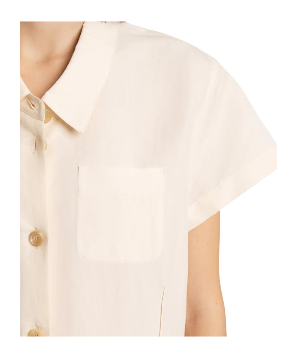 Khaite Effy Silk And Cotton-blend Organza Midi Shirt Dress In Neutral