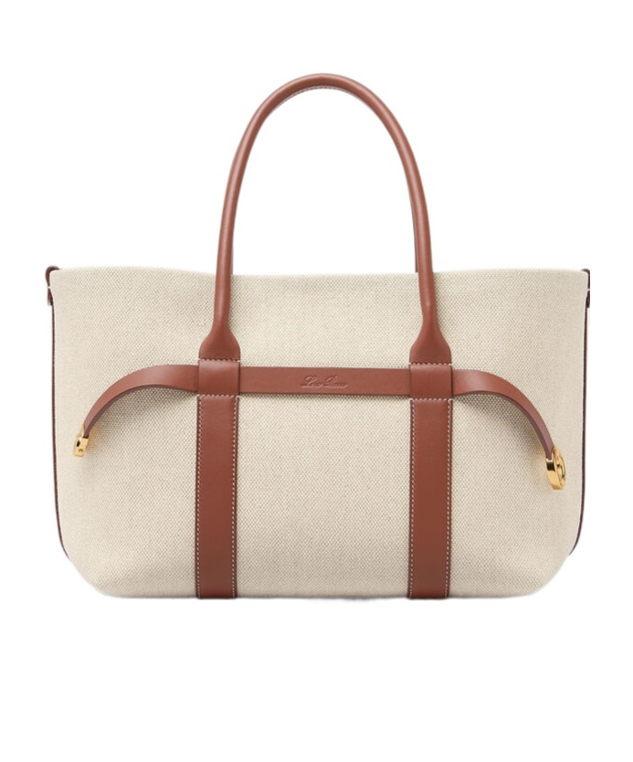 Loro Piana Ghiera Shopper Small Handbag In Nude