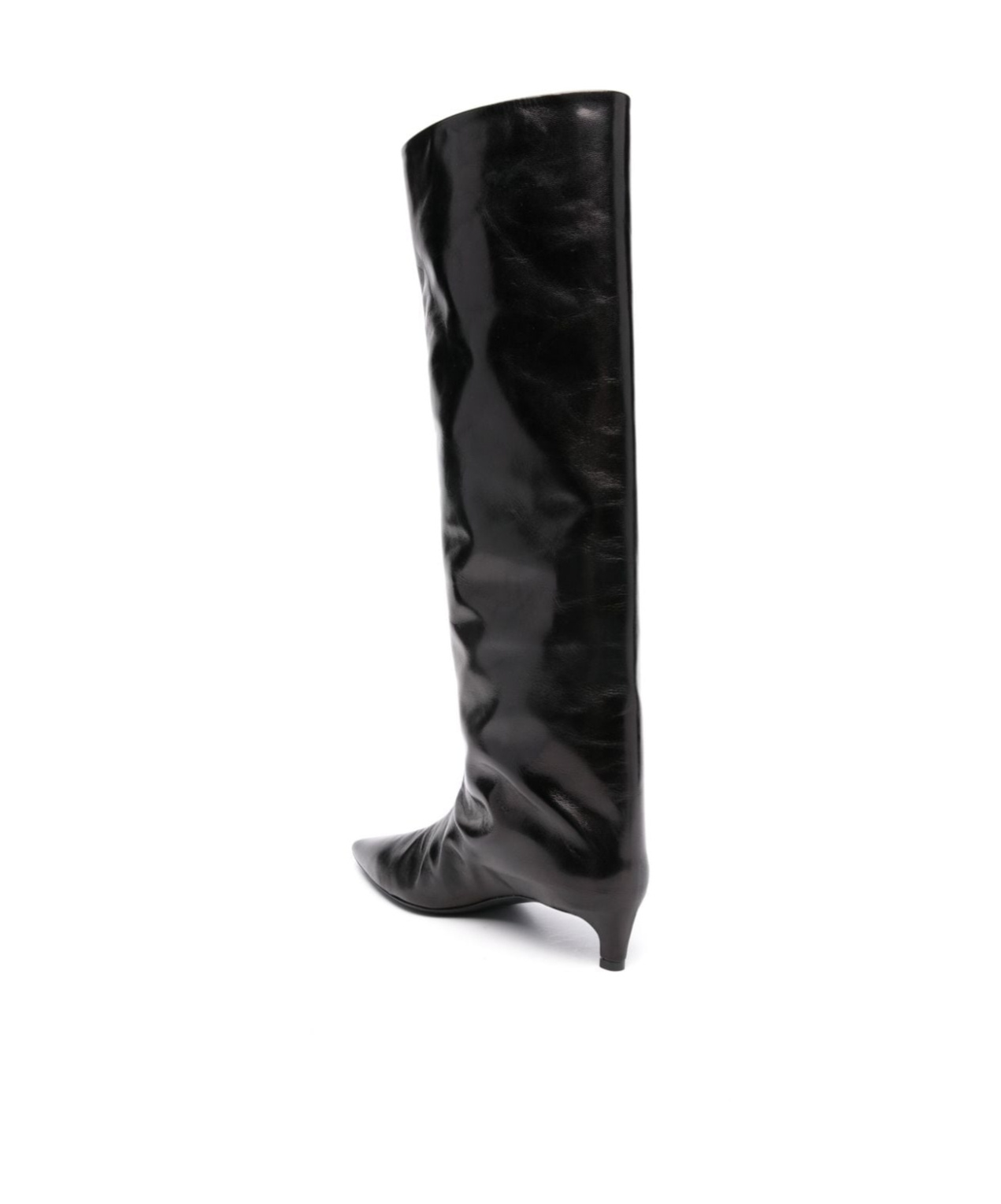 Jil Sander 45mm Knee-high Leather Boots In Black