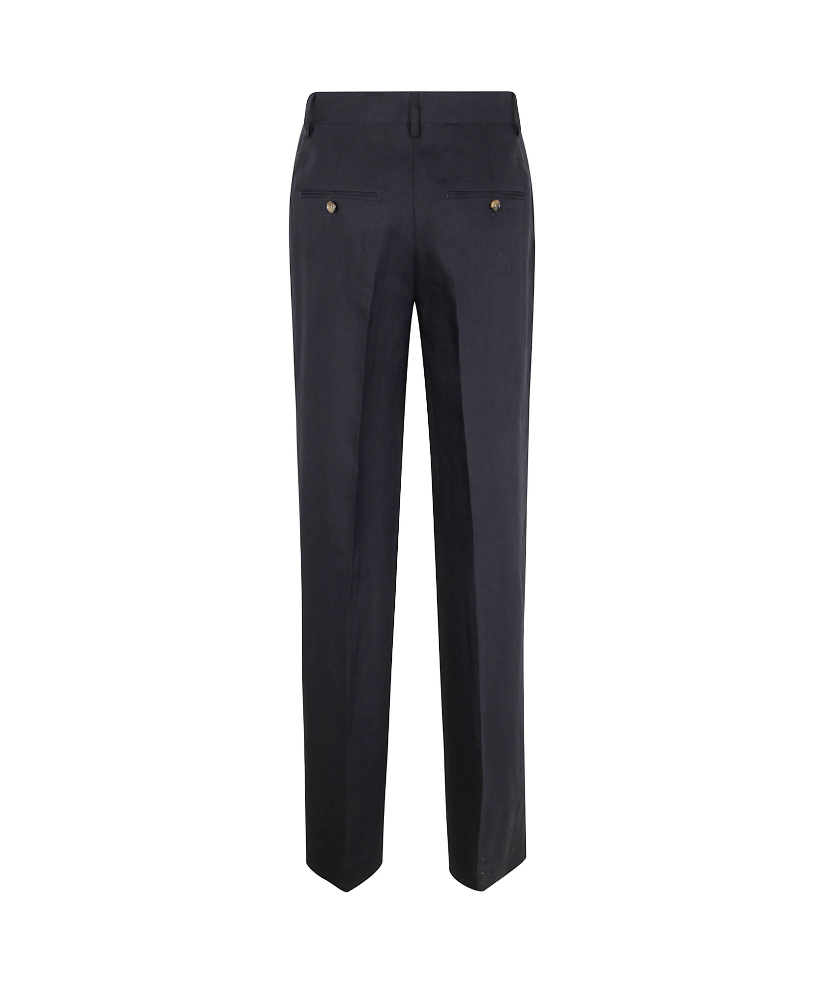 Paul Smith Linen Tailored Trousers In Black