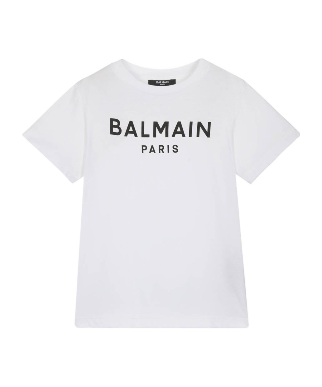 Balmain Logo Cotton Jersey T-shirt In White