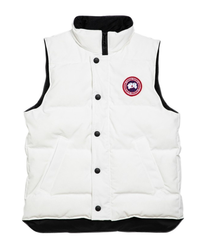 Canada Goose Kids White Vanier Down Vest In White