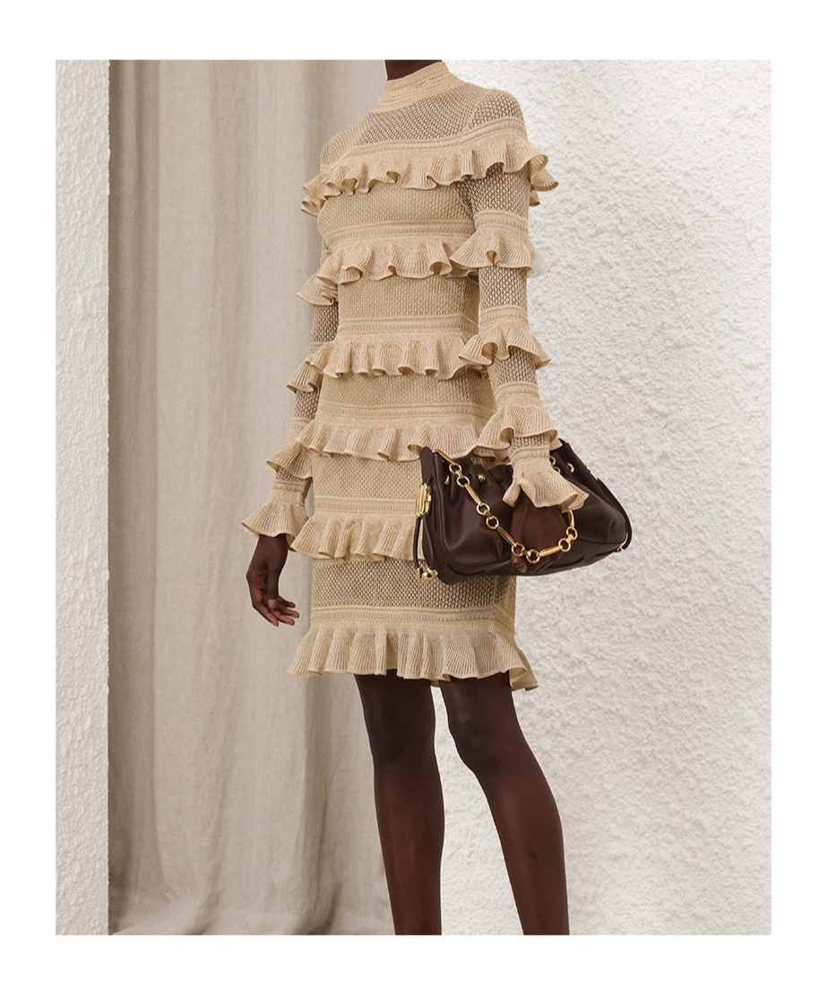Shop Zimmermann Illuminate Metallic Frill Mini