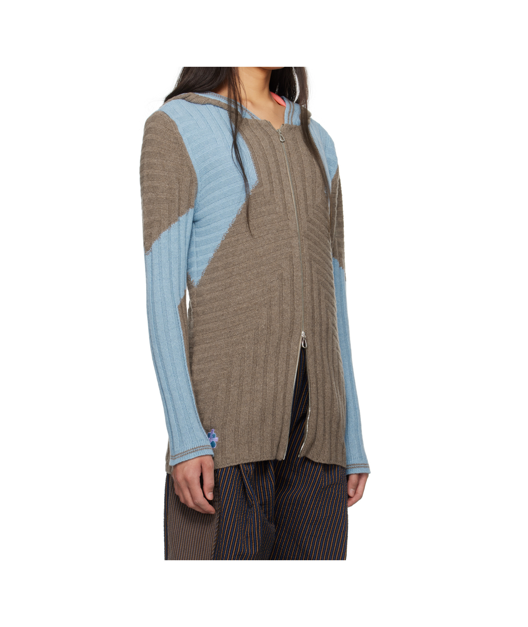 Kiko Kostadinov Dakota Oversized Hooded Knit Top