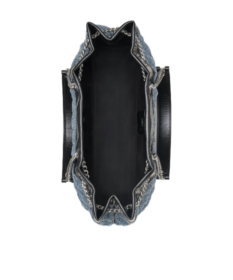 Shop Marc Jacobs The Quilted Denim Chain Sack Bag