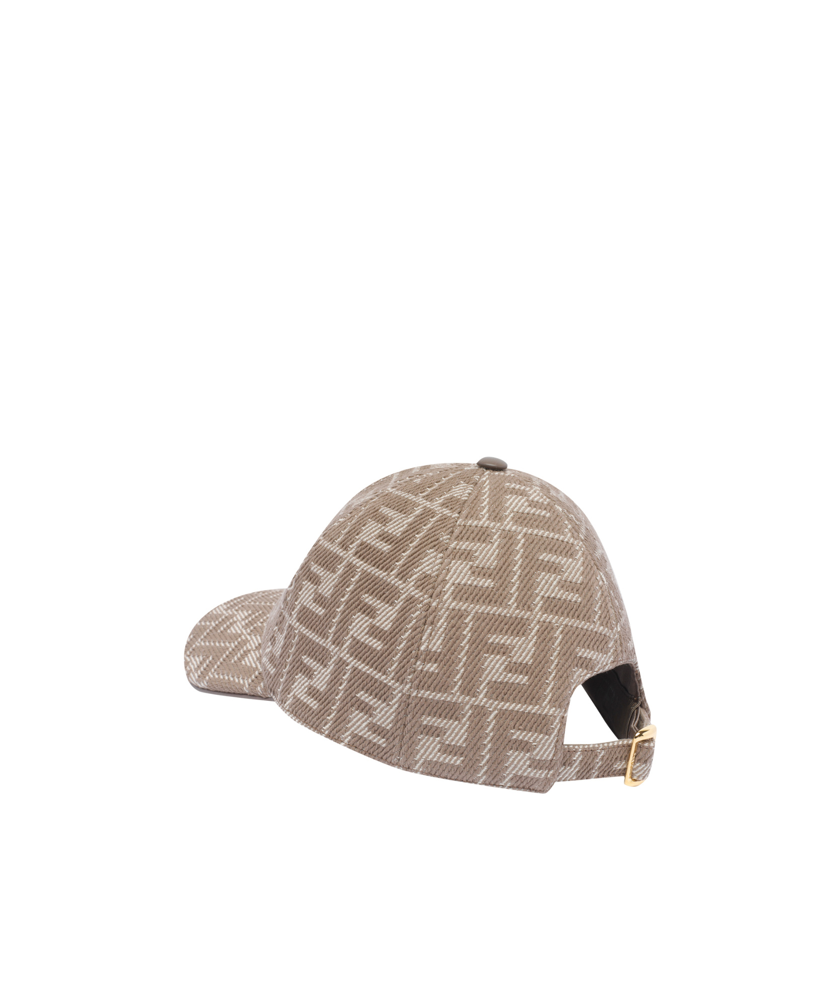 Fendi Beige Ff Canvas Baseball Cap In Nude