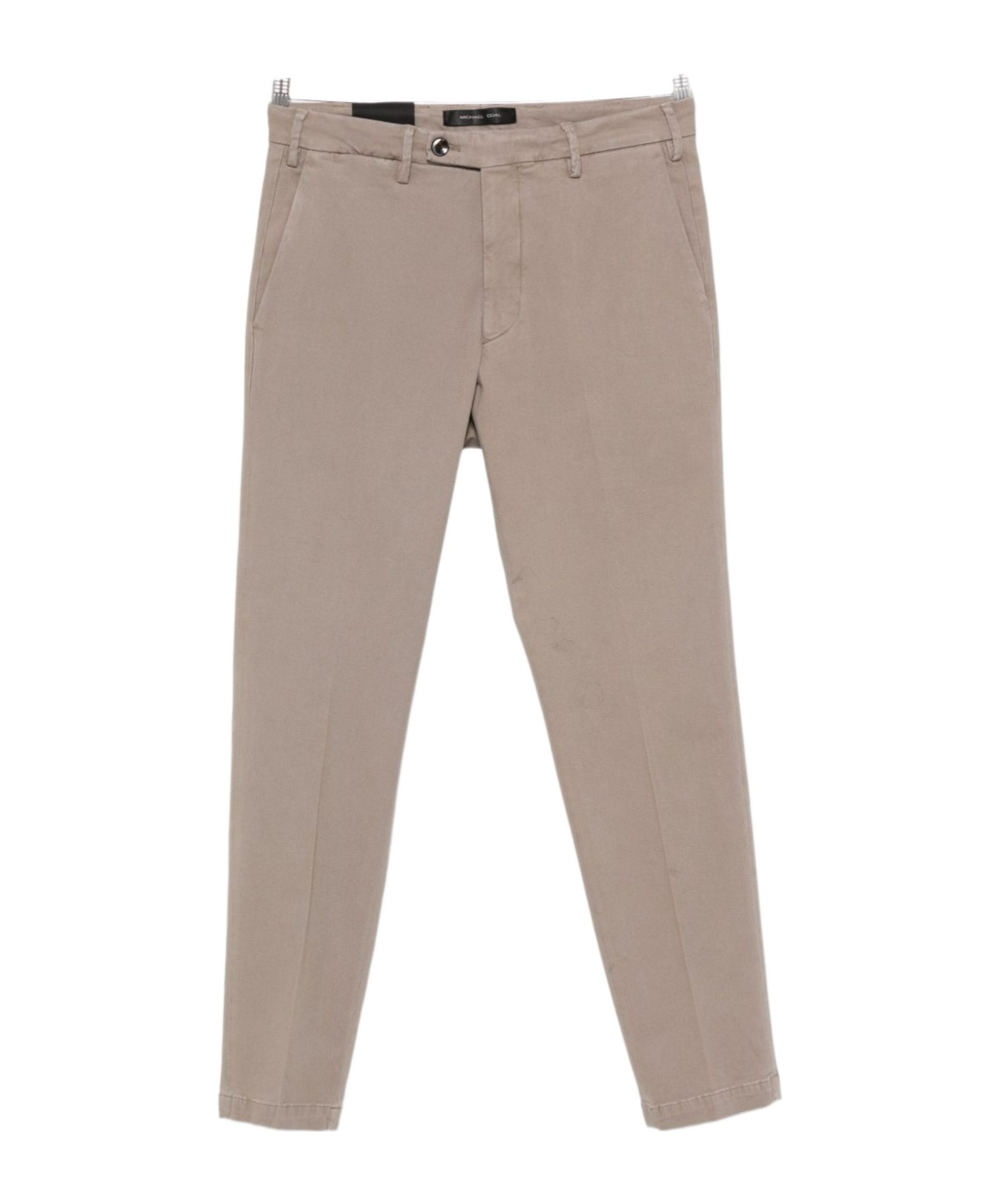 Michael Coal Casual Pants With Belt Loops In Brown