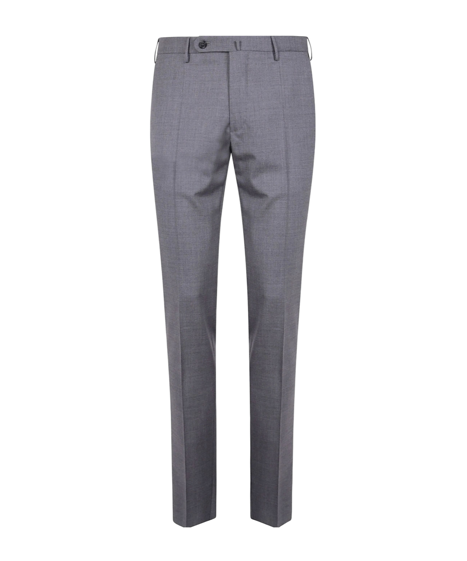 Incotex High-waisted Virgin Wool Chino Pants In Gray