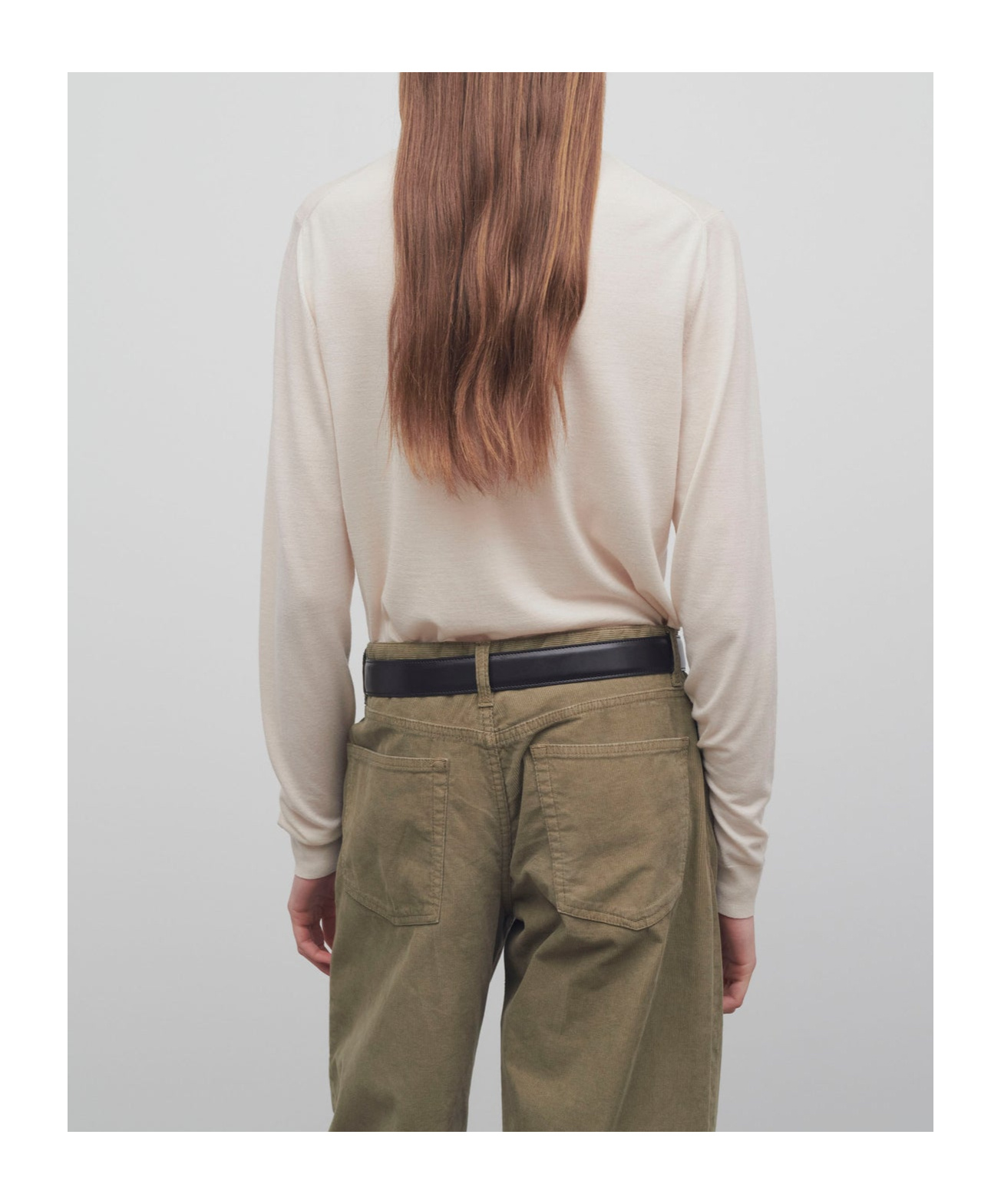 The Row Long-sleeved Wool Sweater In Nude