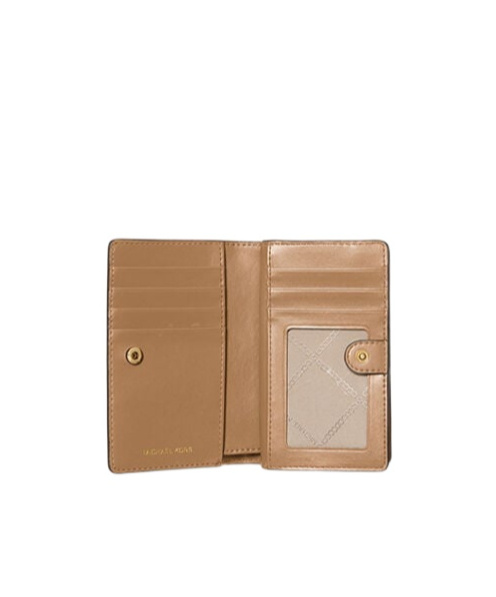 Michael Michael Kors Medium Pebble Leather Wallet In Brown