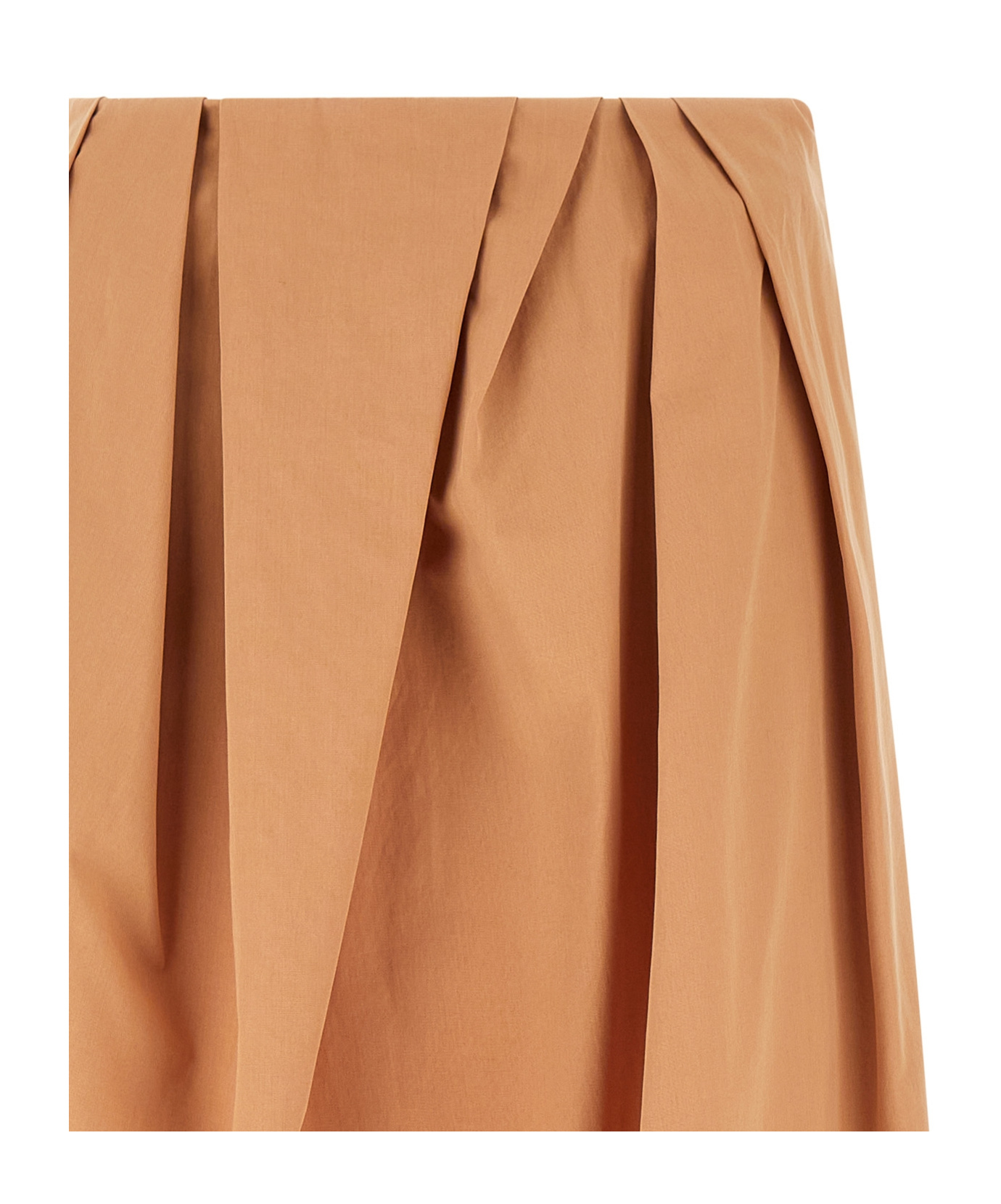 Dries Van Noten High Waist Midi Pleated Skirt In Gold