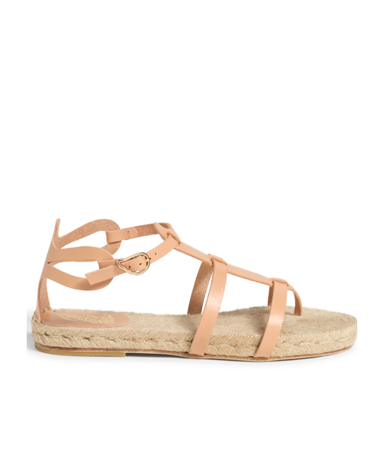 Castaã±er Flat Sandals With Round Head And Toe In Nude