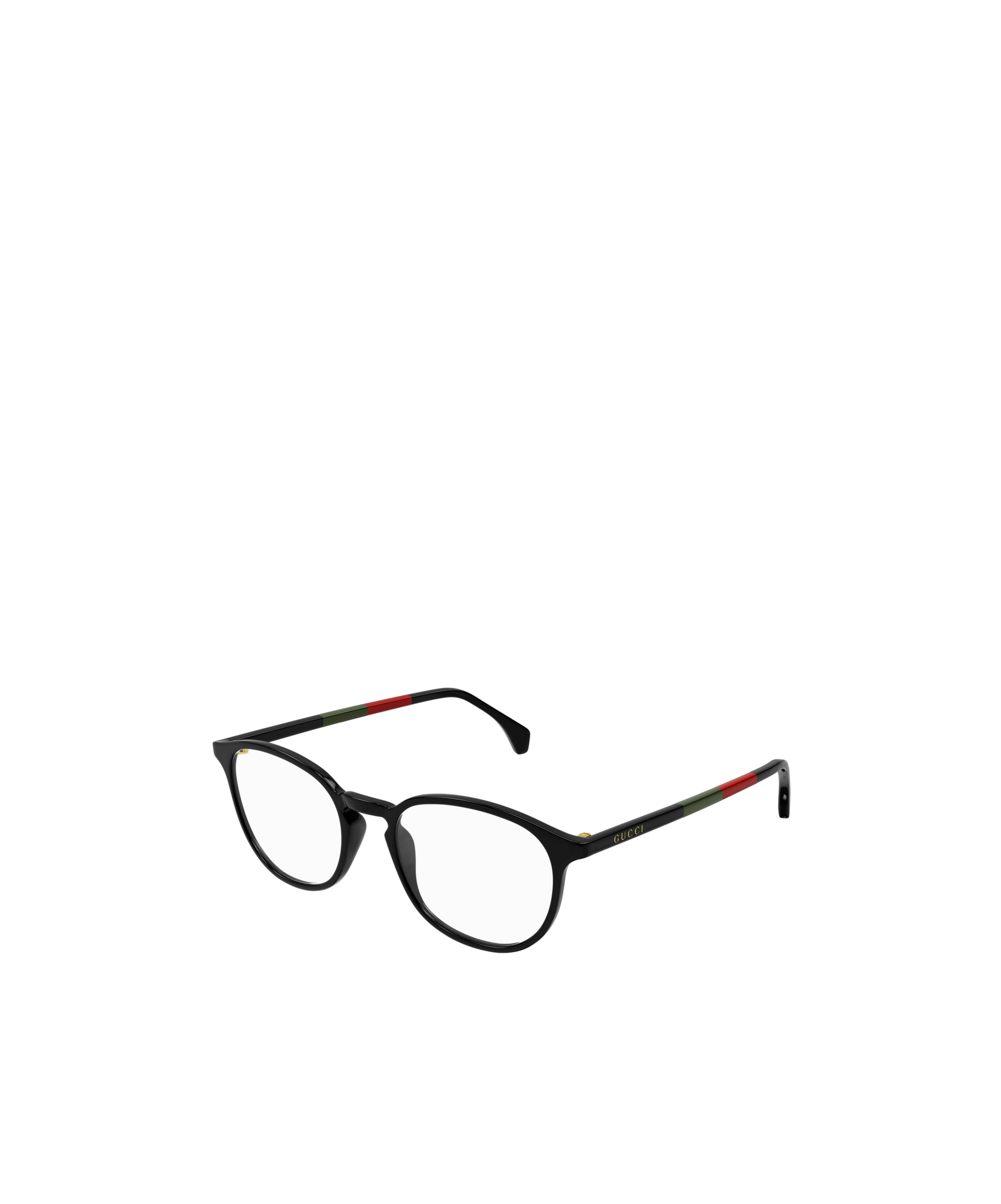 Gucci Round Frame Flat Mirror In Black
