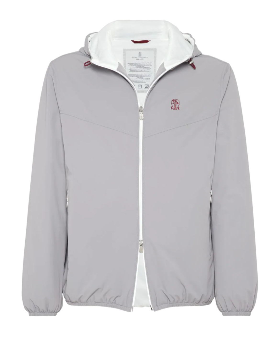 Brunello Cucinelli Water-resistant Hooded Jacket In Gray