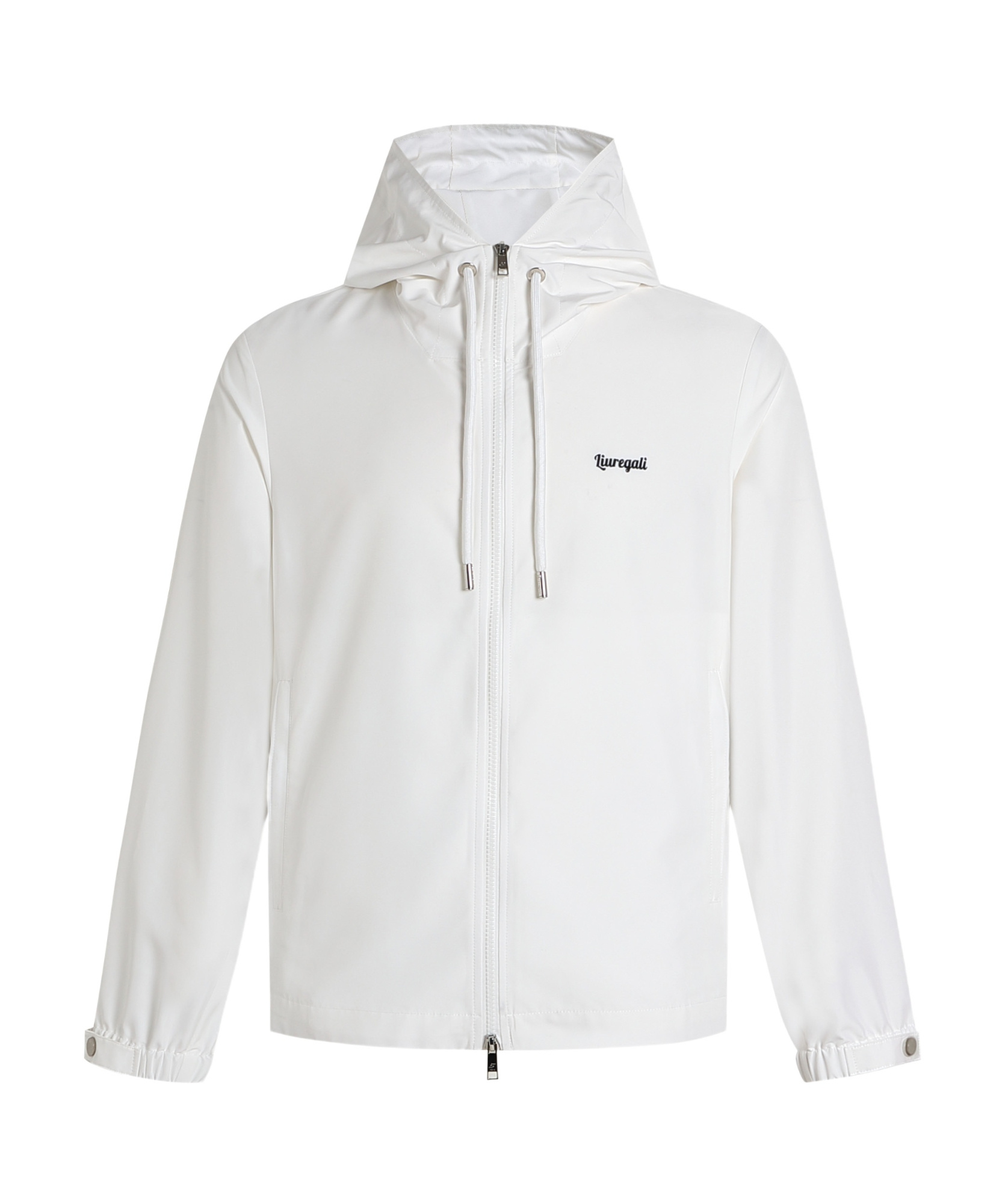 Liuregali Hooded Long-sleeved Casual Jacket In White