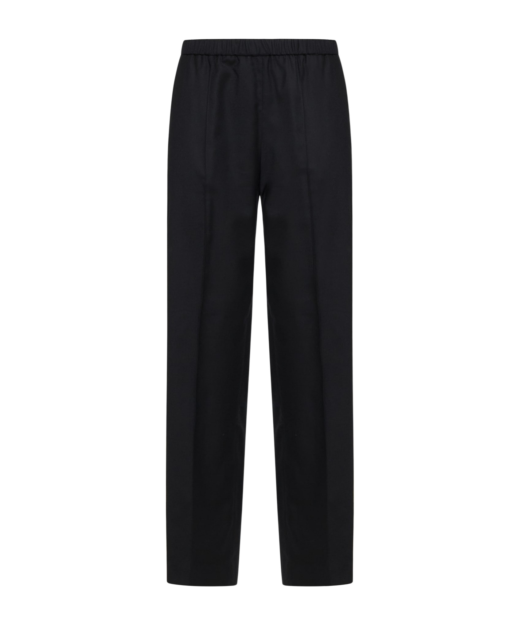 Fabiana Filippi Bistretch Wool Jogging Trousers With Filo Diamante In Black