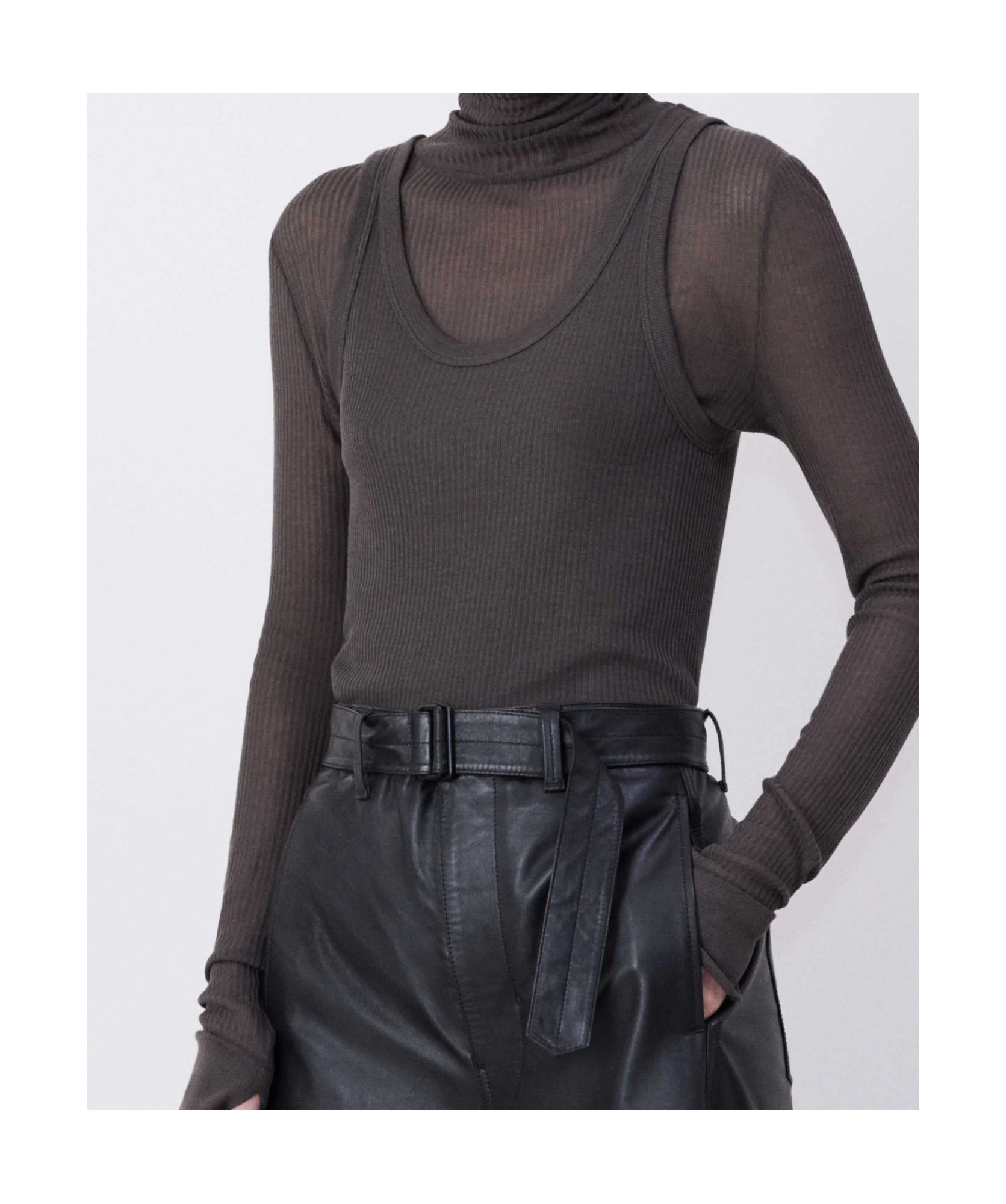 Shop Lemaire Seamless Ribbed Tank Top In Black