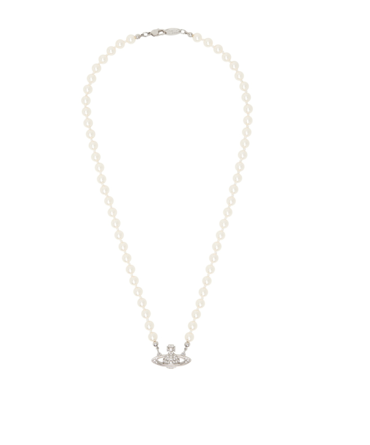 Vivienne Westwood Logo Details Necklace In White