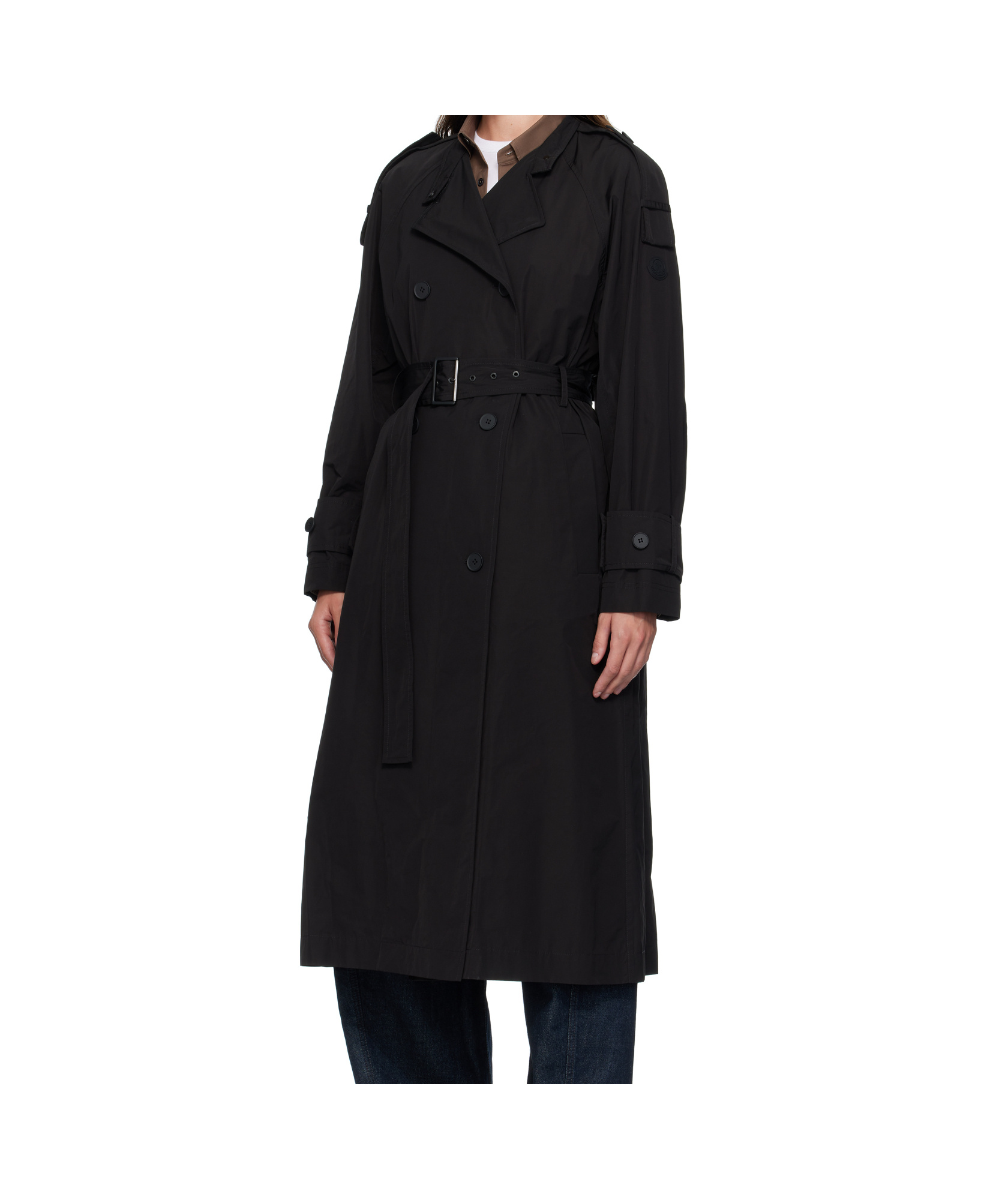 Moncler Long-sleeved Windbreaker In Black