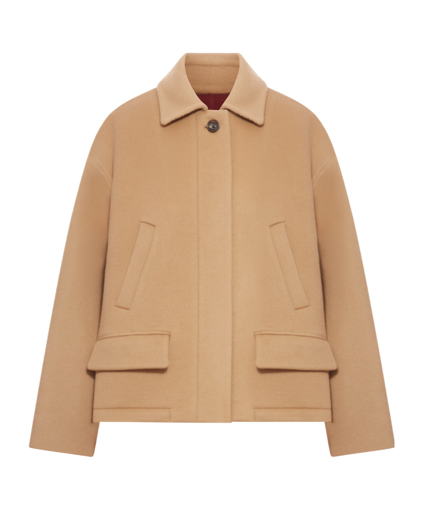 Gucci Long-sleeved Jacket In Brown