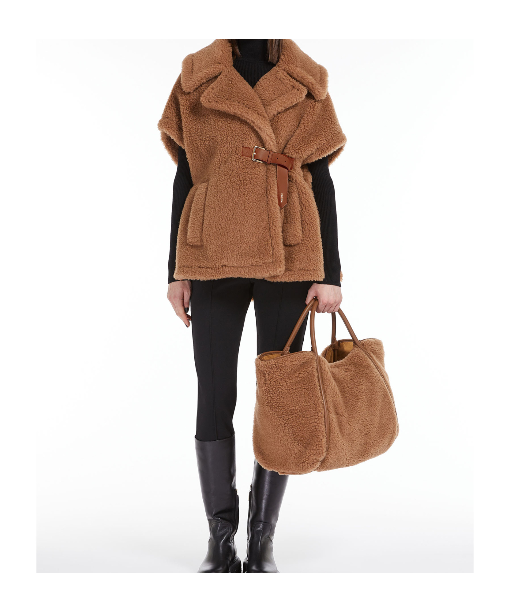 Max Mara Newbab Camel Hair And Silk Cape