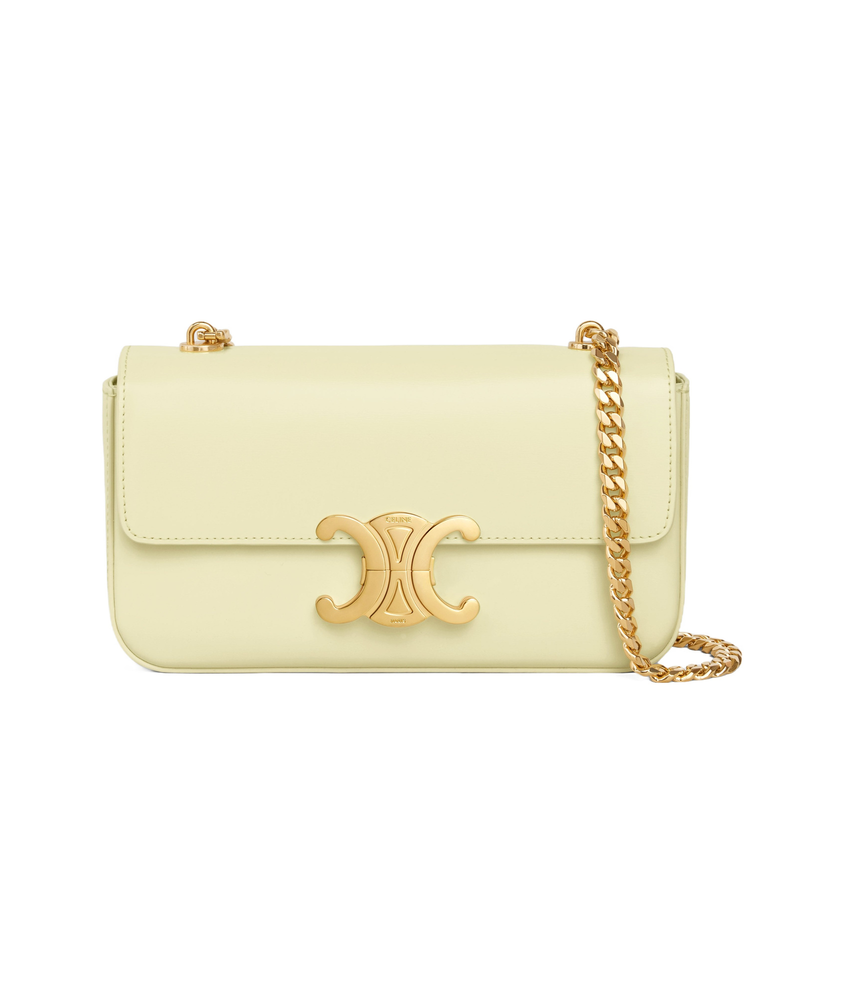 CELINE CHAIN SHOULDER BAG CLAUDE IN SHINY CALFSKIN