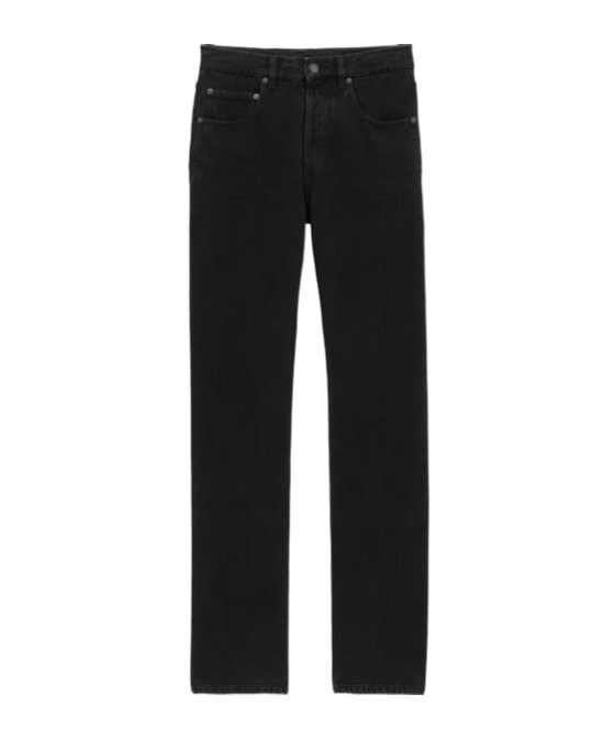 Saint Laurent Oklahoma Jeans In Black Denim In Black
