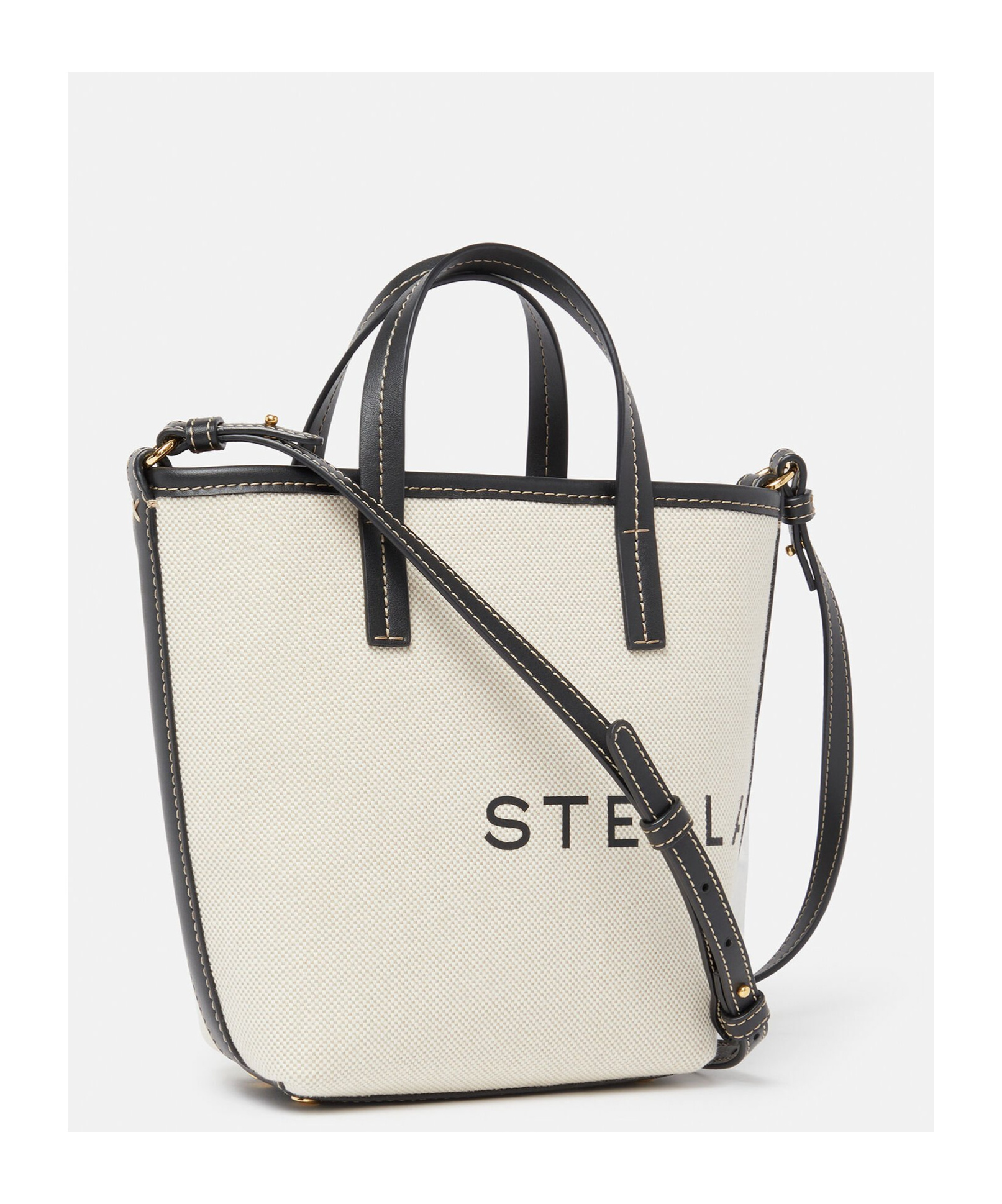 Stella Mccartney Logo-printed Top Handle Bag In White