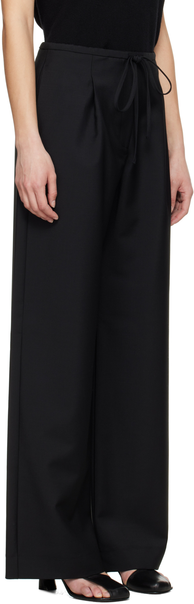 Rohe Drawstring Casual Pants In Black