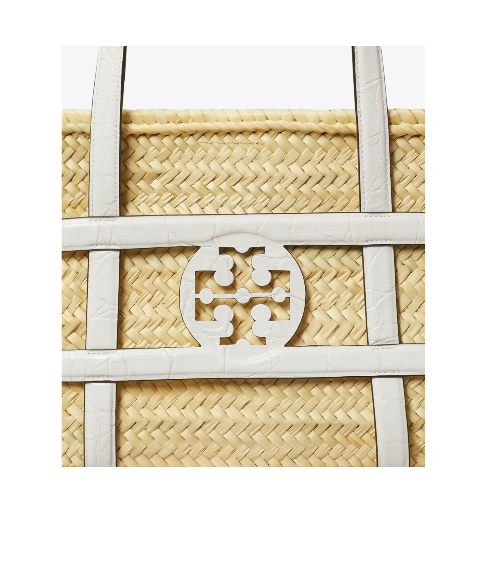 Tory Burch Natural Small Ella Straw Basket Tote