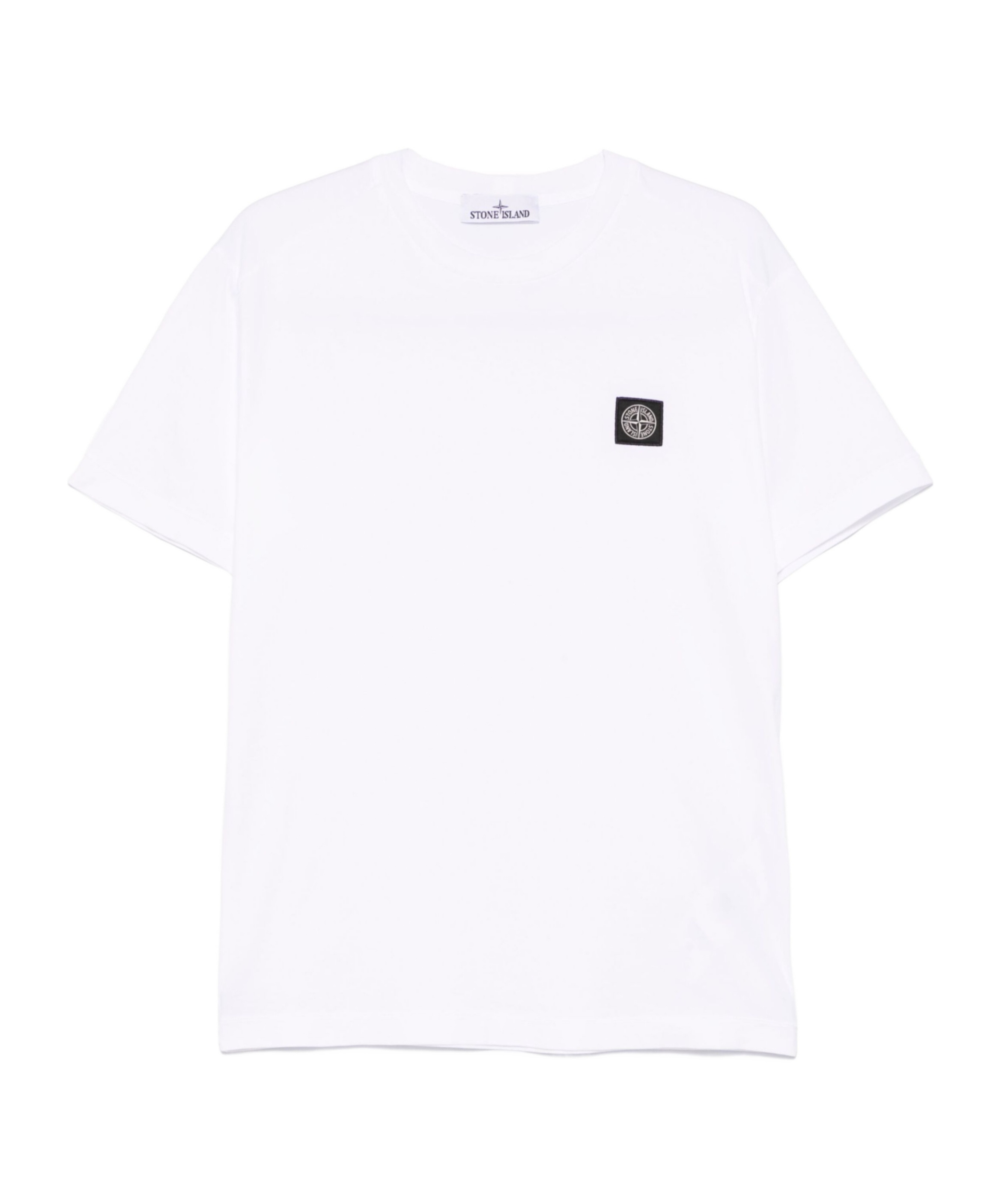 Shop Stone Island Compass-motif T-shirt In White