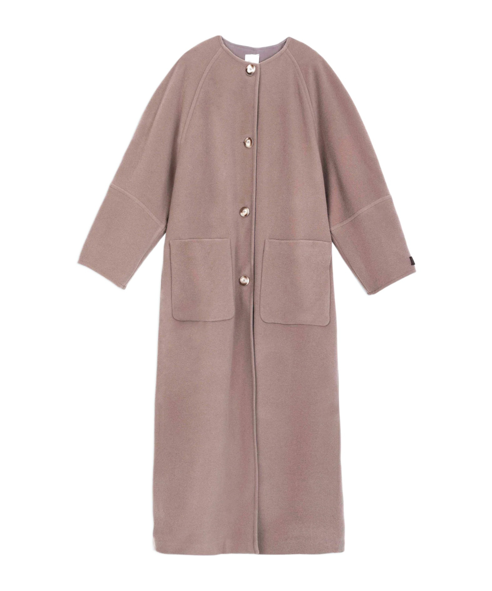 Alysi Single-breasted Coat In Brown